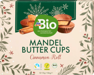 Butter cups Bio al gusto di mandorla Bio e cinnamon roll dmBio