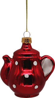 Christbaumschmuck Teekanne rot KUWOPA