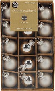 Glaskugeln Silber KUWOPA