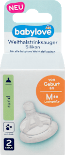 Tetină rotundă de silicon pentru biberon, mărimea M babylove