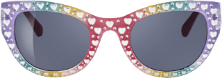 Sonnenbrille Kids, pastellfarbenes Gestell mit Herzen SUNDANCE