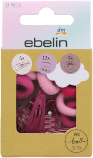 Set elastici e mollette rosa ebelin