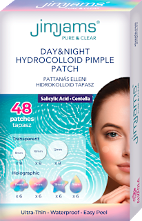 Nappali és éjszakai pattanás elleni hidrokolloid tapasz Pure & Clear JimJams