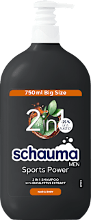 2 в 1 Шампоан за коса и тяло с помпа Sports Power schauma