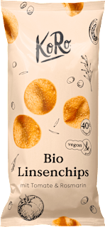 Knabbergebäck Linsenchips Tomate & Rosmarin KoRo