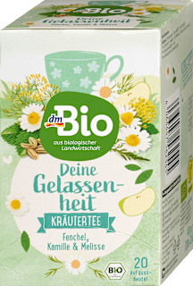 Kräutertee "Deine Gelassenheit" mit Fenchel, Kamille & Melisse (20 Beutel) dmBio