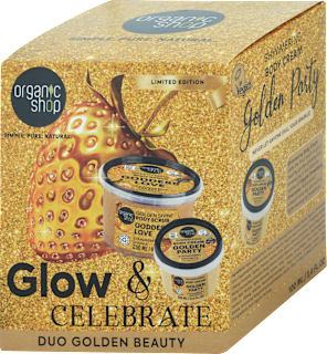 Zlatá darčeková súprava Glow & Celebrate organic shop