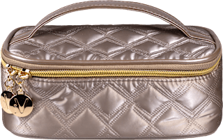 Kosmetyczka kuferek pikowany Gold Black, złoty intervion