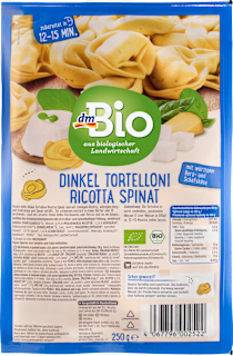 Bio tortelini s polnilom iz rikote in špinače dmBio