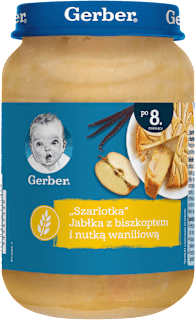 Deserek "Szarlotka" jabłka z biszkoptem i nutką waniliową, po 8. miesiącu Gerber