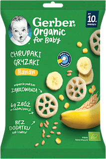 Chrupaki gryzaki banan, Organic po 10. miesiącu Gerber Organic