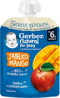 Пюре с ябълка и манго, от 6+ м Gerber