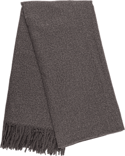 Zimski šal s resicama – sivi toplo & meko