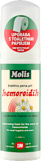 Čistilna pena za higieno pri hemoroidih MOLIS