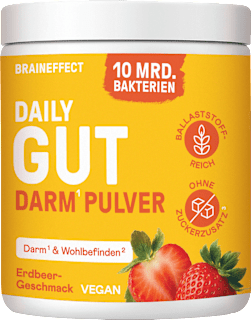 Daily Gut Darm Pulver Erdbeer-Geschmack BRAINEFFECT