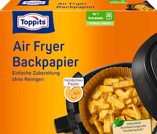 Backpapier für Heißluftfritteuse rund Toppits