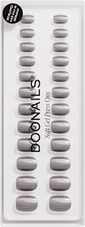 Künstliche Nägel, Soft Gel Press Ons Glass Grey Doonails