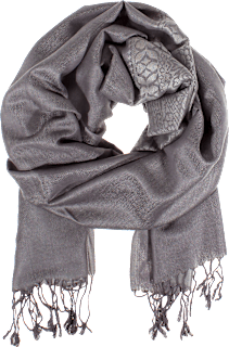 Pashmina šal od viskoze - tamnosivi PURSET