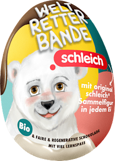 Schokoladenei mit Spielzeug WELTRETTERBANDE