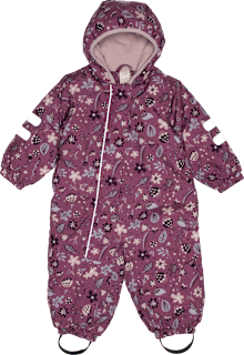 Schneeanzug mit Blumen-Muster, rosa, Gr. 74/80 Dimo