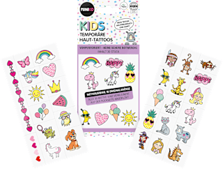 Kinder Haut-Tatoos temporär lila Set 30 tlg. MINICO