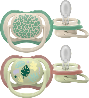 Schnuller ultra air colors of nature Silikon, creme/grün, 6-18 Monate PHILIPS AVENT