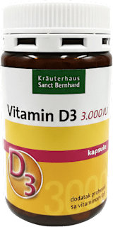 Vitamin D3 3.000 IU kapsule Sanct Bernhard