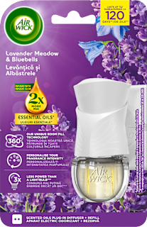 Essential Oils električni osvježivač zraka - Lavender Meadow & Bluebells AIR WICK