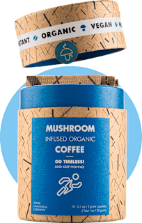 Instant kava obogaćena gljivama – Go Tireless!, 10 vrećica MUSHROOM CUPS