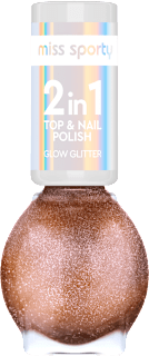 lak na nehty 2 v 1 Glow Glitter 80 miss sporty