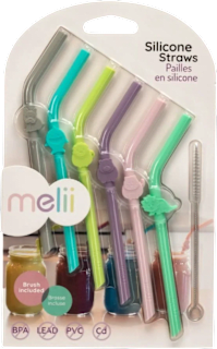 Set 6 paie de silicon cu perie melii