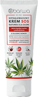 Krem do rąk hipoalergiczny z olejem z konopi SOS Barwa