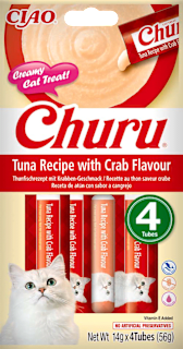 Kremowy przysmak dla kota o smaku tuńczyka z krabem Churu, 4 szt. CIAO