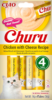 Kremowy przysmak dla kota o smaku kurczaka z serem Churu, 4 sztuki CIAO