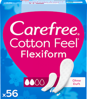 Slipeinlagen Cotton Feel Flexiform ohne Duft Carefree