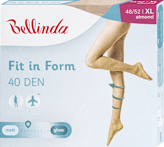 punčochové kalhoty FIT in FORM, velikost 52, almond Bellinda