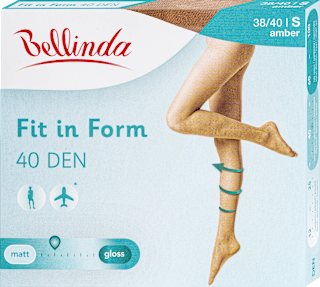 punčochové kalhoty FIT in FORM, velikost 40, amber Bellinda