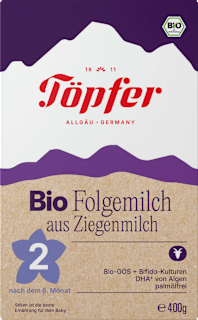Folgemilch 2 aus Ziegenmilch nach dem 6. Monat Töpfer