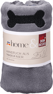 Handtuch für Hunde aus Polyester, dunkelgrau (35x75 cm) dm home