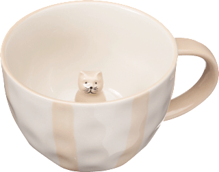 Kaffeebecher Katzenfigur aus Keramik (380 ml) dm home
