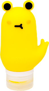 Tároló flakon utazáshoz, Sárga állatka 90 ml DEL