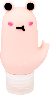 Tároló flakon utazáshoz, Pink állatka 90 ml DEL