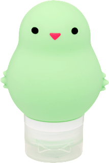 Tároló flakon utazáshoz, Zöld csibe, 90 ml DEL