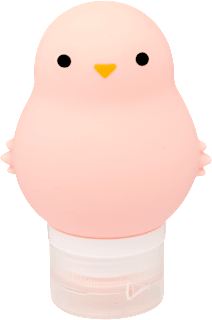 Tároló flakon utazáshoz, Pink csibe 90 ml DEL