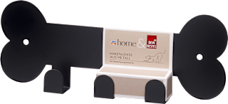 Hakenleiste aus Metall Hund, schwarz (22x2,5x8 cm)		 dm home