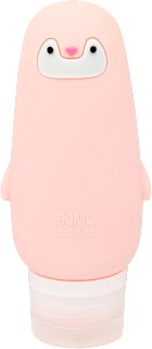 Tároló flakon utazáshoz, Pink pingvin 90 ml DEL