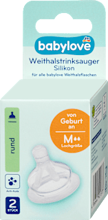Weithalstrinksauger aus Silikon rund Gr. M babylove