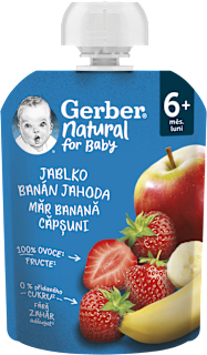 příkrm v sáčku jahoda, jablko & banán Gerber Natural