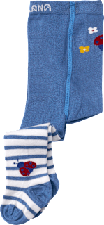Strumpfhose mit Marienkäfer-Motiv, blau & weiß, Gr. 86/92 ALANA