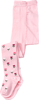 Strumpfhose mit Blumen-Muster, rosa, Gr. 122/128 ALANA